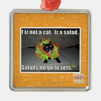 Ornement Métallique Iz I pas un chat. Iz une salade