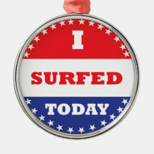 Ornement Métallique J'ai surfé aujourd'hui