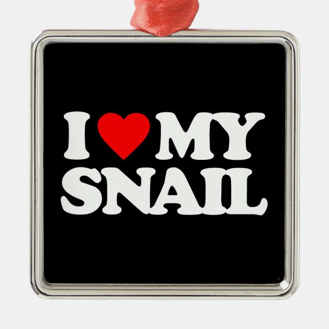 ORNEMENT MÉTALLIQUE J'AIME MON ESCARGOT (Devant)