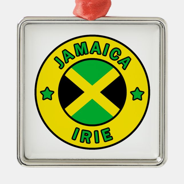 Ornement Métallique Jamaïque Irie (Devant)