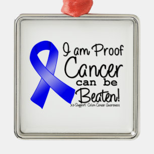 Ornement Métallique Je suis cancer du colon de preuve peux être battu
