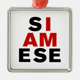 ORNEMENT MÉTALLIQUE JE SUIS SIAMESE
