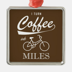 Ornement Métallique Je Transforme Le Café En Miles