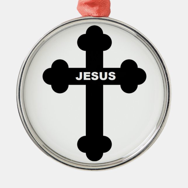 ORNEMENT MÉTALLIQUE JESUS CROSS (Devant)