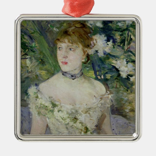 Ornement Métallique Jeune fille dans une robe de boule, 1879 (Devant)