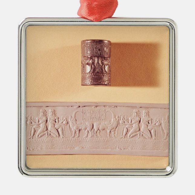 Ornement Métallique Joint et impression de cylindre d'Akkadian (Devant)