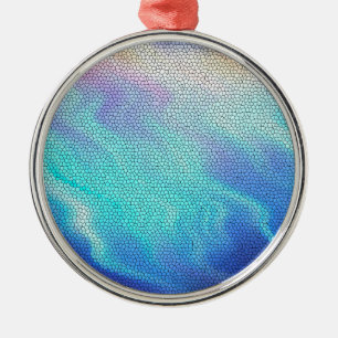 Ornement Métallique Joli Aqua bleu violet pastel carrelage mosaïque