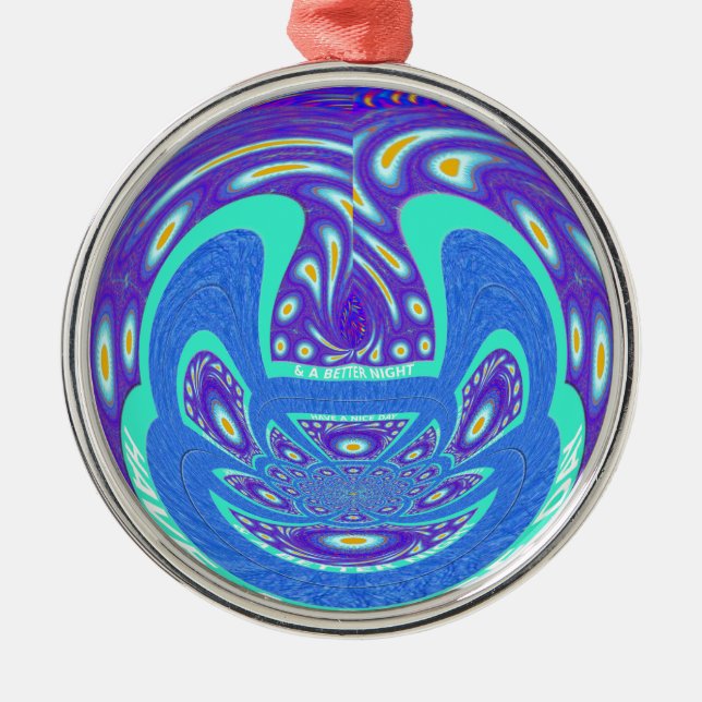 Ornement Métallique Jouez un Joyeux Jour (Devant)