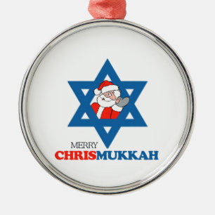 Ornement Métallique Joyeux Chrismukkah -