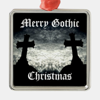 Ornement Métallique Joyeux Noël gothique