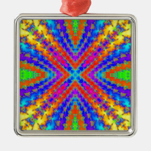 Ornement Métallique kaléidoscope fractal coloré