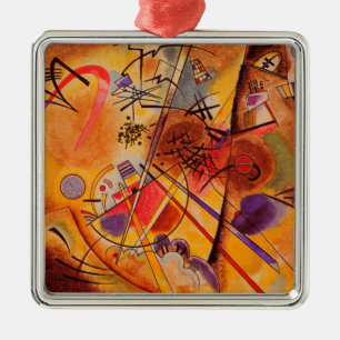 Ornement Métallique Kandinsky Brown jaune bleu rouge