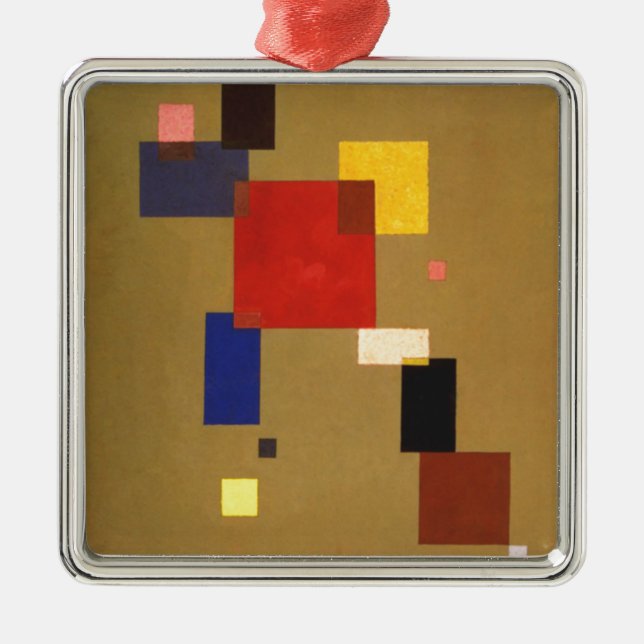 Ornement Métallique Kandinsky Treize Rectangles peinture Abstraite (Devant)