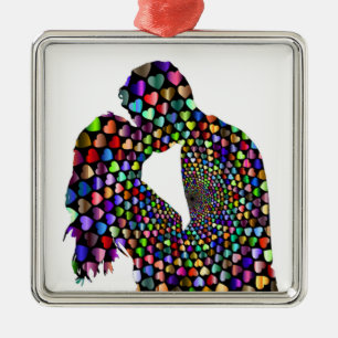ORNEMENT MÉTALLIQUE KISSING COUPLE