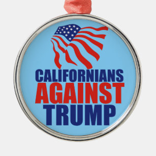 Ornement Métallique La Californie contre Trump