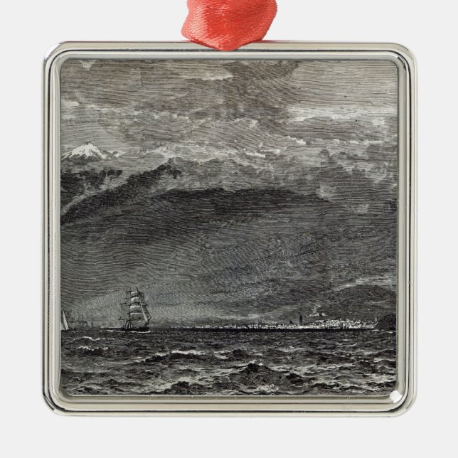 Ornement Métallique La crête de Tenerife, Sante Cruz (Devant)