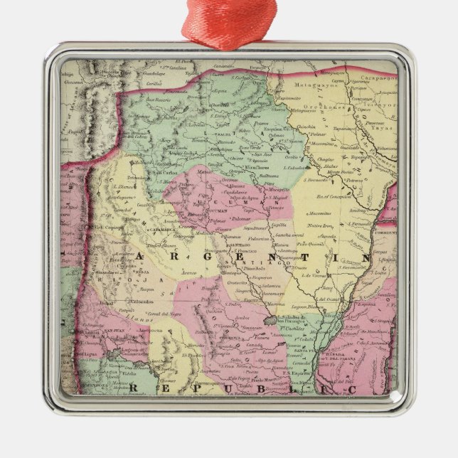 Ornement Métallique La république d'Argentine, piment, l'Uruguay et le (Devant)