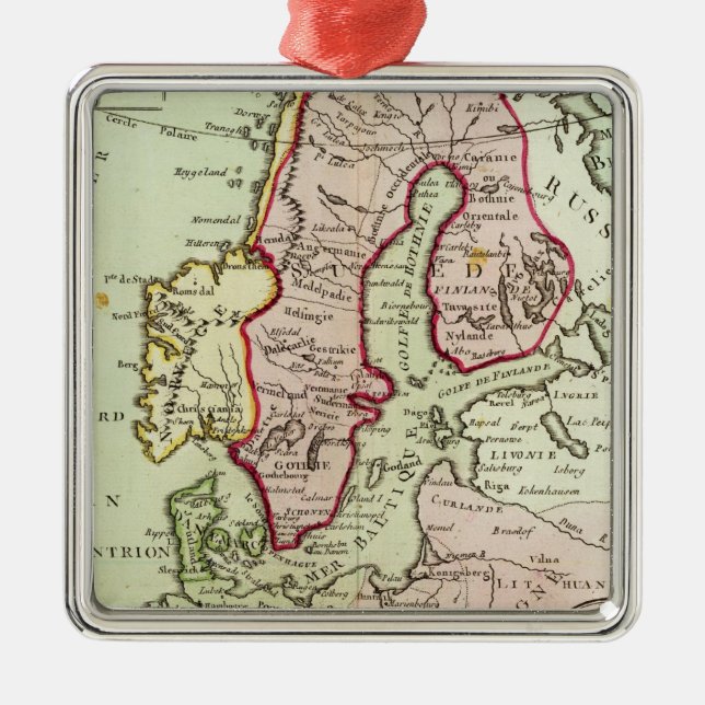 Ornement Métallique La Scandinavie, Suède, Danemark (Devant)