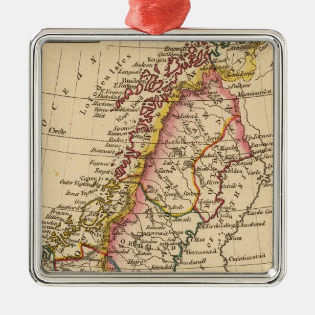 Ornement Métallique La Suède, Norvège 2 (Devant)
