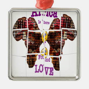 Ornement Métallique L'Afrique c'est là que j'ai trouvé l'amour