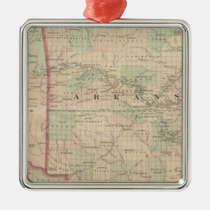 Ornement Métallique L'Arkansas et partie de territoire indien