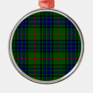 Ornement Métallique Lauder tartan bleu vert plaid