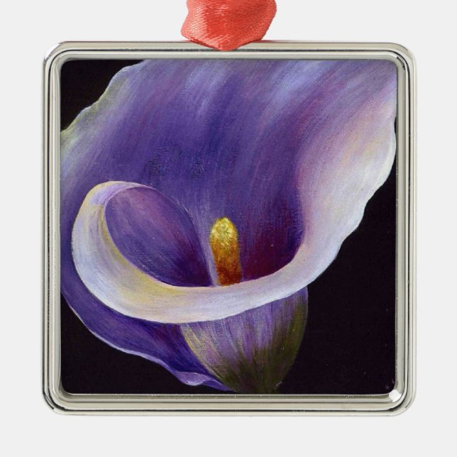 Ornement Métallique Lavande Calla Lily (Devant)