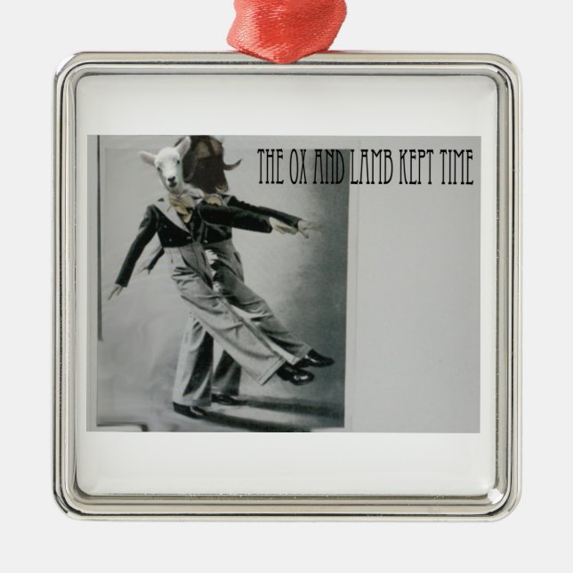 Ornement Métallique Le boeuf et le temps gardé par agneau (Devant)