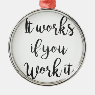 Ornement Métallique Le cadeau de citation de récupération d'étape d