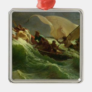 Ornement Métallique Le Christ endormi dans son bateau