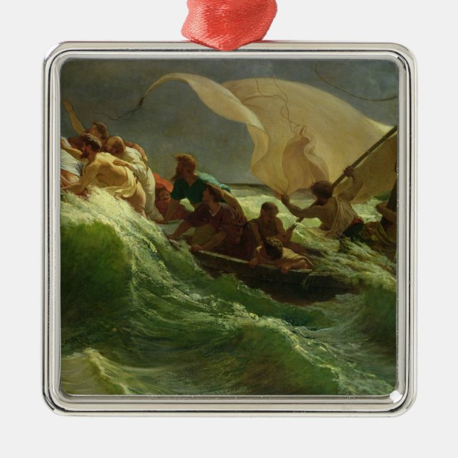 Ornement Métallique Le Christ endormi dans son bateau (Devant)