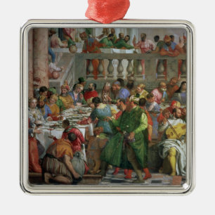 Ornement Métallique Le festin de mariage chez Cana, détail de régaler