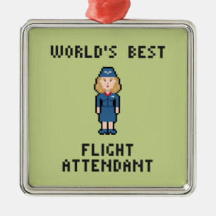 Ornement Métallique Le meilleur steward (hôtesse de l'air) du monde
