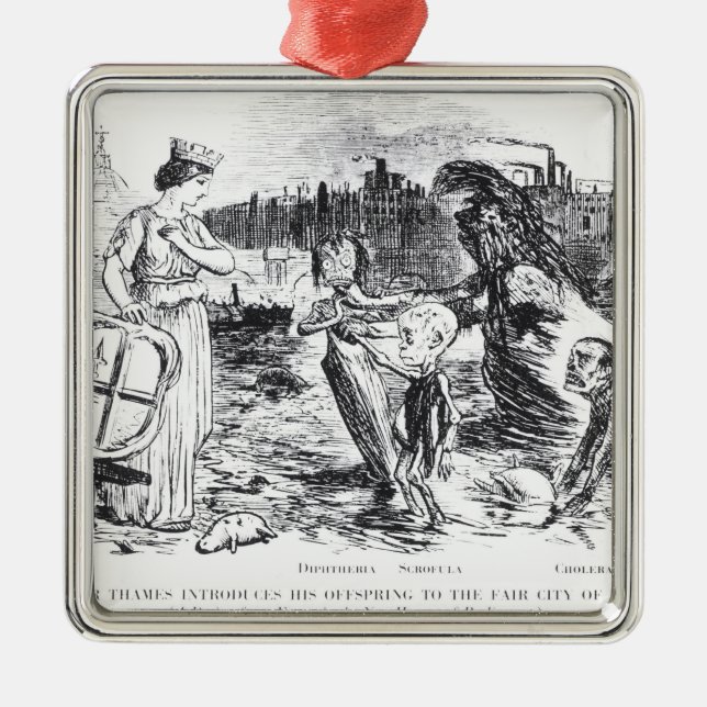 Ornement Métallique Le père la Tamise présente sa progéniture (Devant)