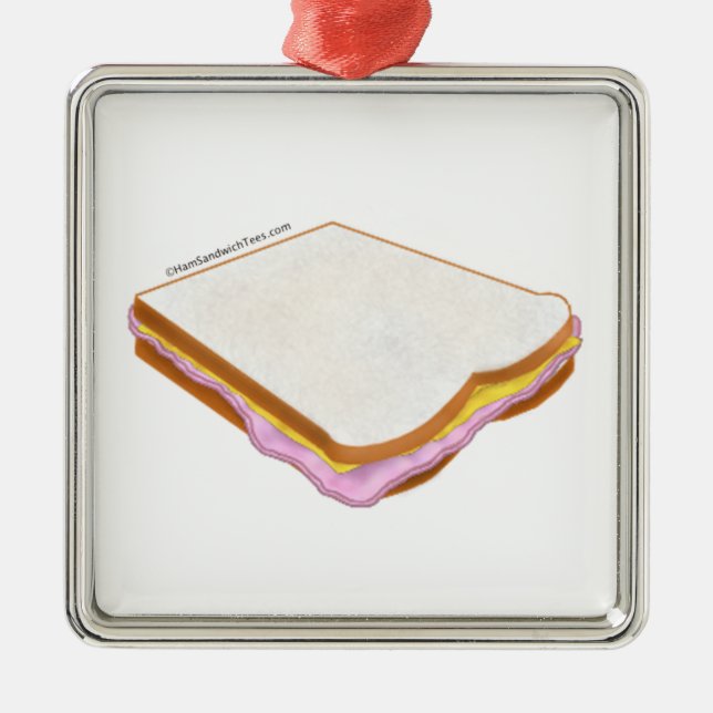 Ornement Métallique Le sandwich au jambon (Devant)