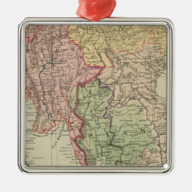 Ornement Métallique Le Siam, la Birmanie et l'Anam (Devant)