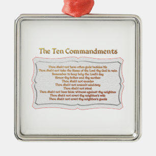 Ornement Métallique Les 10 commandements