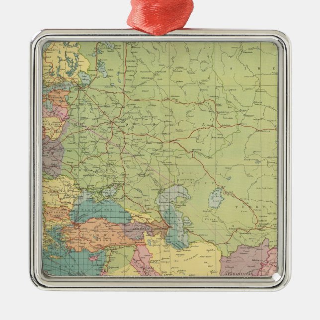 Ornement Métallique Les communications de l'Europe sur terre, mer (Devant)