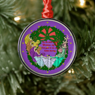 Ornement Métallique Les Douze Jours de Noël Collection : Neuf Jour