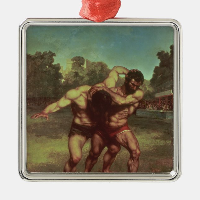 Ornement Métallique Les lutteurs, 1853 (Devant)