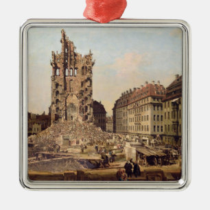 Ornement Métallique Les ruines du vieux Kreuzkirche, Dresde