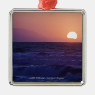 Ornement Métallique Lever de soleil au-dessus de la baie de Malaga