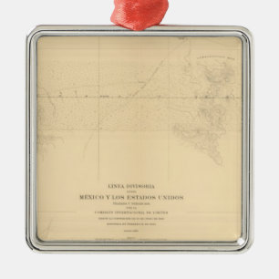 Ornement Métallique Linea Divisoria Entre Mexique 3