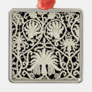 Ornement Métallique Linge de dentelle mariage blanc classique jolie