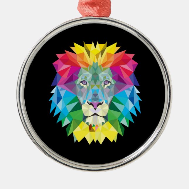 Ornement Métallique Lion brillant (Devant)