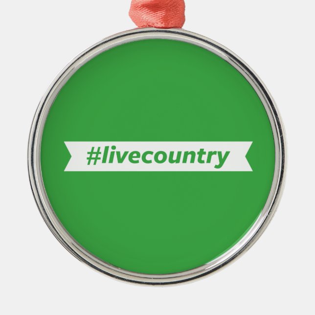 Ornement Métallique #LiveCountry (Devant)