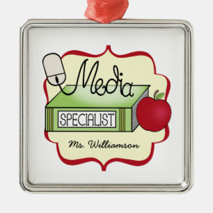 Ornement Métallique Livre Apple de spécialiste en médias et souris