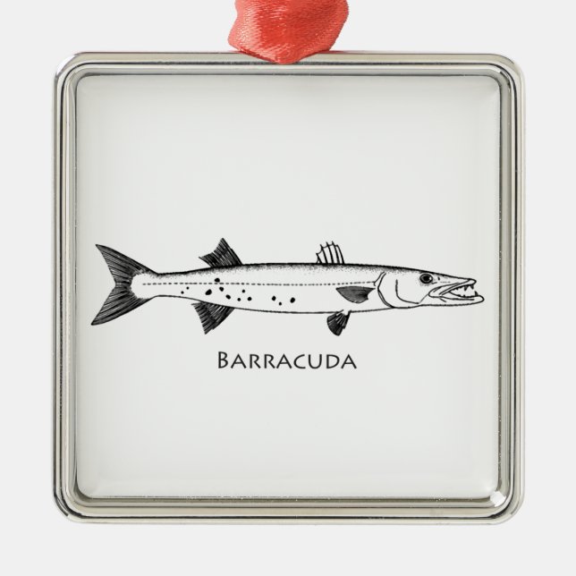 Ornement Métallique Logo de grand barracuda (Devant)