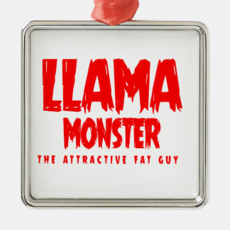 Ornement Métallique Logo rouge Llama Monster