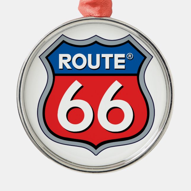 Ornement Métallique Logo Route 66 (Devant)